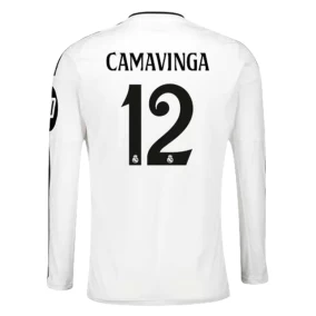 Camavinga Real Madrid Hjemmebanetrøje 2024/2025 Langærmet